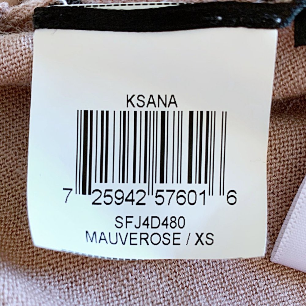 BCBGMAXAZRIA Ksana Silk-Cashmere Sleeveless Wrap Vest in Mauve Rose - Picture 6 of 8